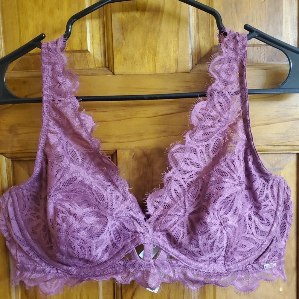 Victoria's Secret Pink Date Unlined Lace Underwire Bra Sz L
